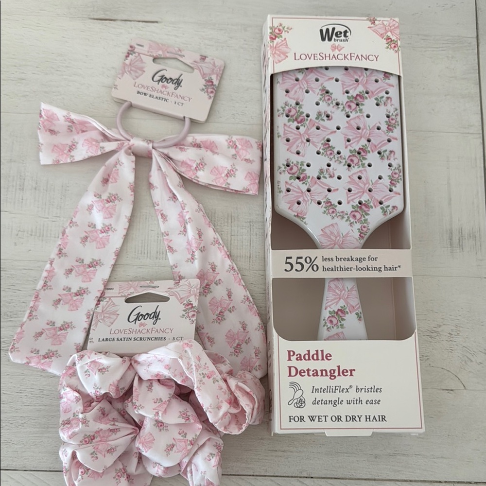 Love Shack Fancy pink brush bundle set